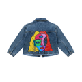 THE COLORFUL FACE FOR KIDS | Hand-Painted Denim Jacket