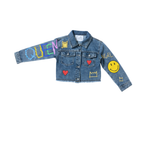 THE COLORFUL FACE FOR KIDS | Hand-Painted Denim Jacket