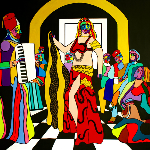 belly dancers sound of colors painting rime sbai 