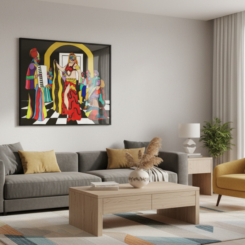 belly dancers sound of colors painting rime sbai 