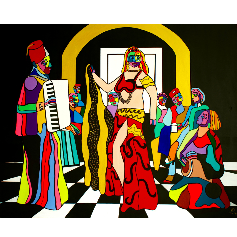 belly dancers sound of colors painting rime sbai 