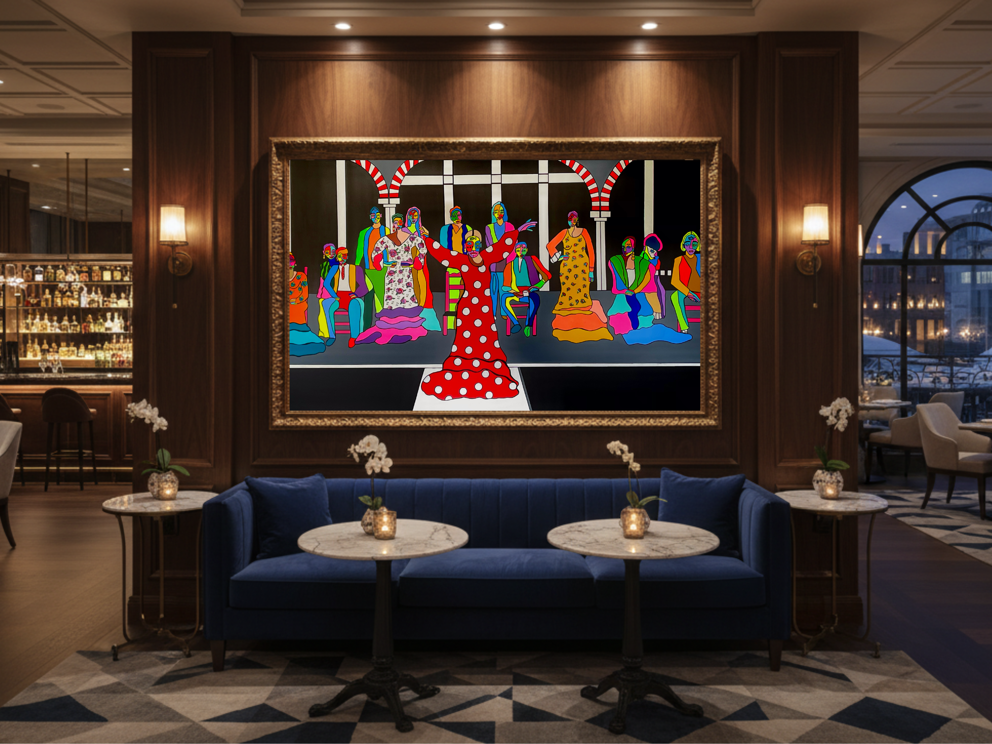 Flamenco sounds of colors painting by rime sbai